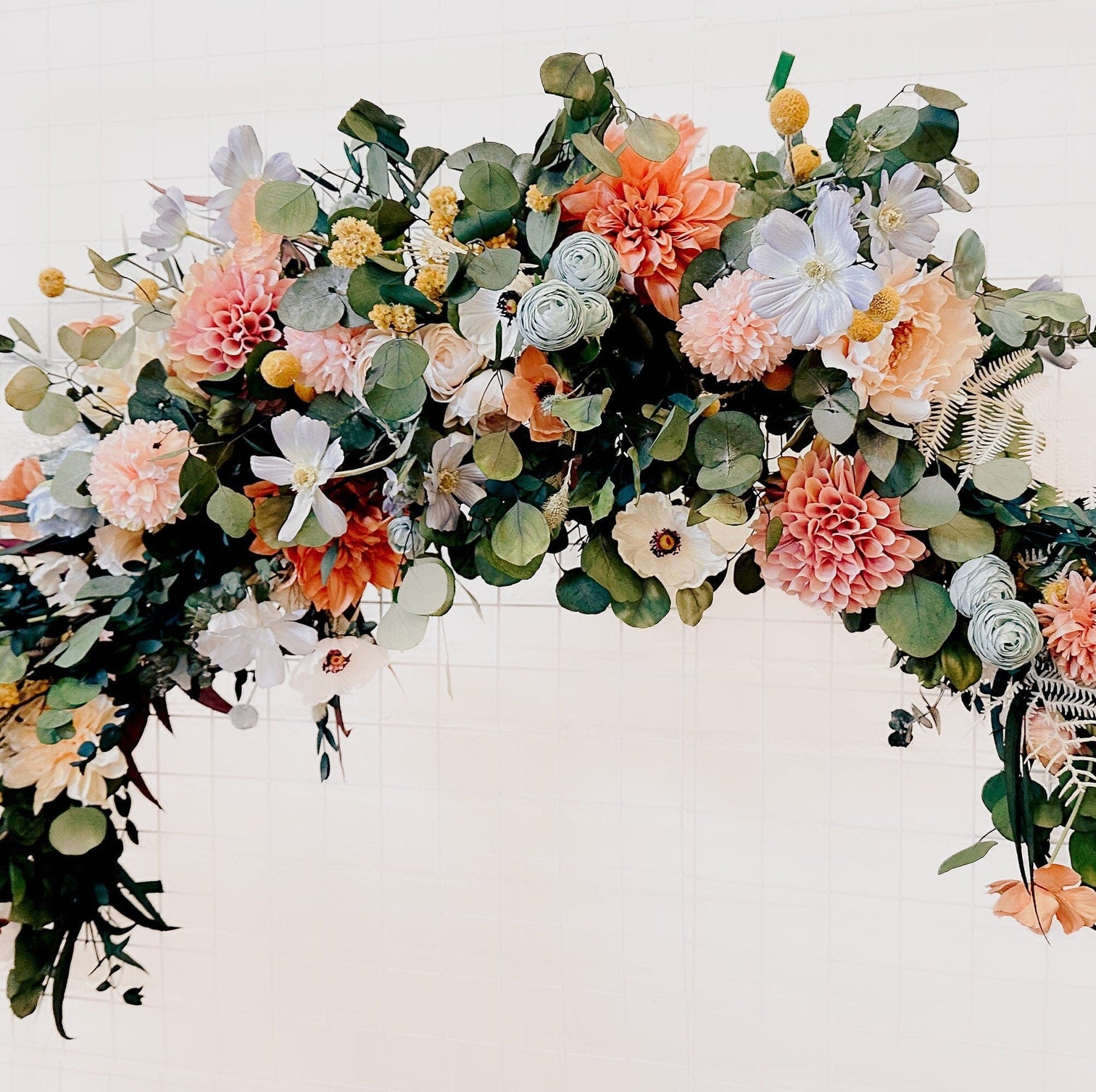 hiddenbotanicsweddings Spring Meadow Moongate Decoration Ceremony Flowers / Artificial Flowers Chuppah Decor, Wedding arch decor, Backdrop decor / Boho Wedding