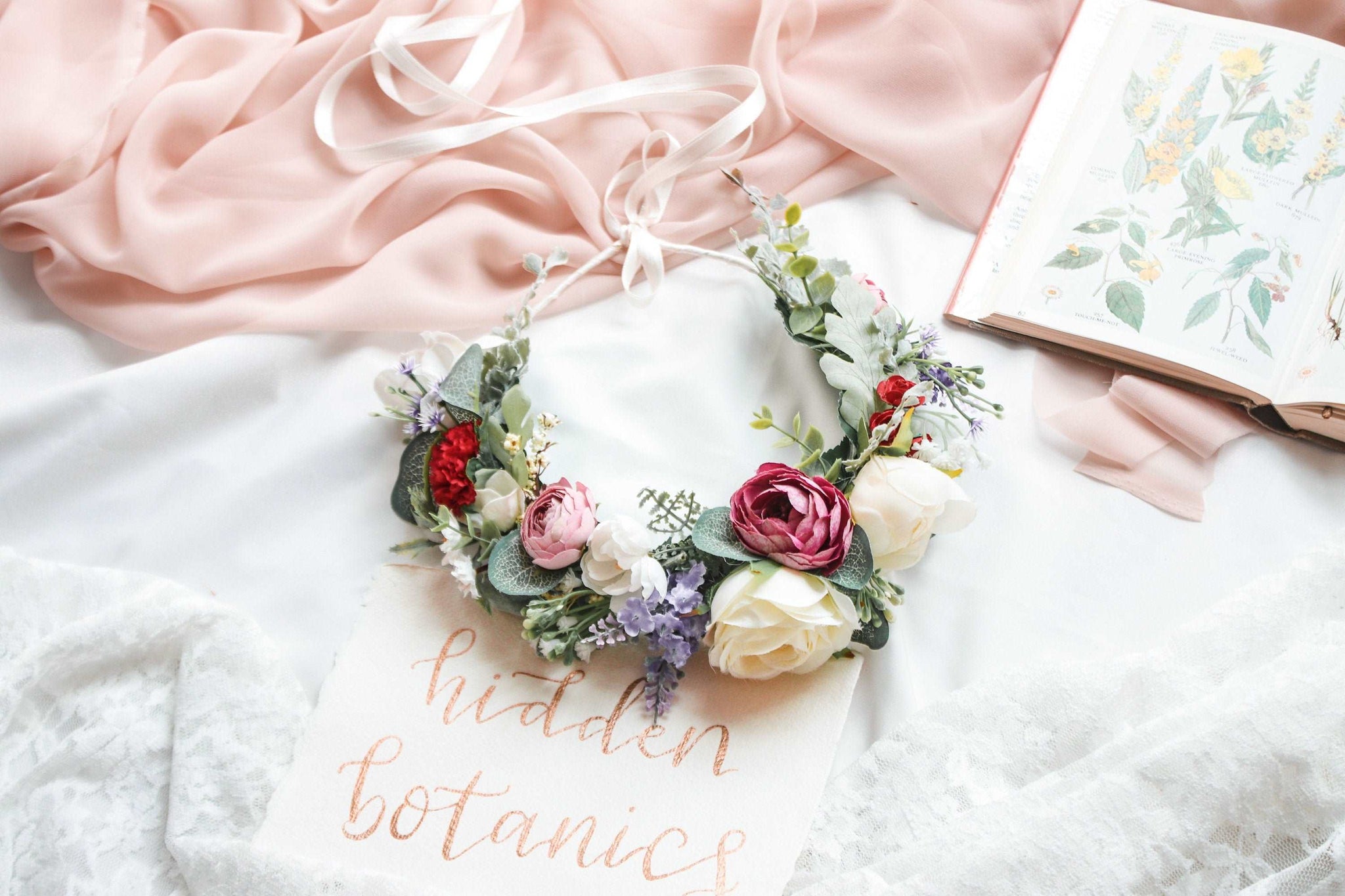hiddenbotanicsweddings Hair Crowns Colourful Summer Festival Crown / Wedding Crown / Flower Crown / Flower Girl / Bridesmaids Gift / Boho Crown