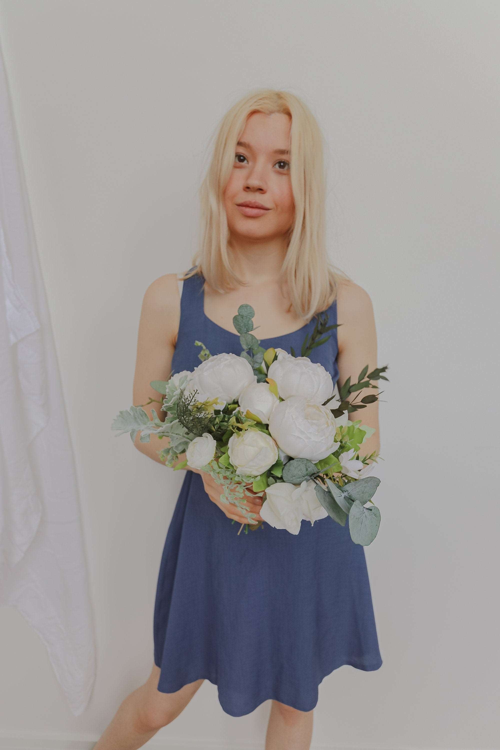 hiddenbotanicsweddings Bouquets Dried & Artificial Flowers Bridal Bouquet - Eucalyptus Green & White