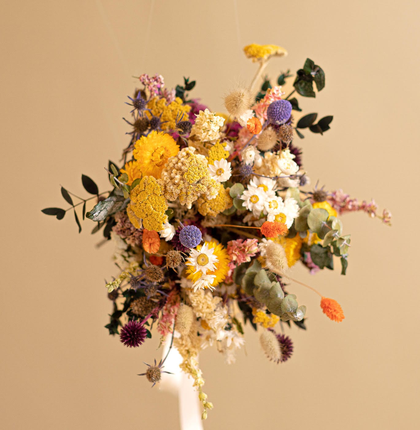 hiddenbotanicsweddings Bouquets Colourful Dried Flower Bridal Bouquet - Golden Yellow & Green No.1