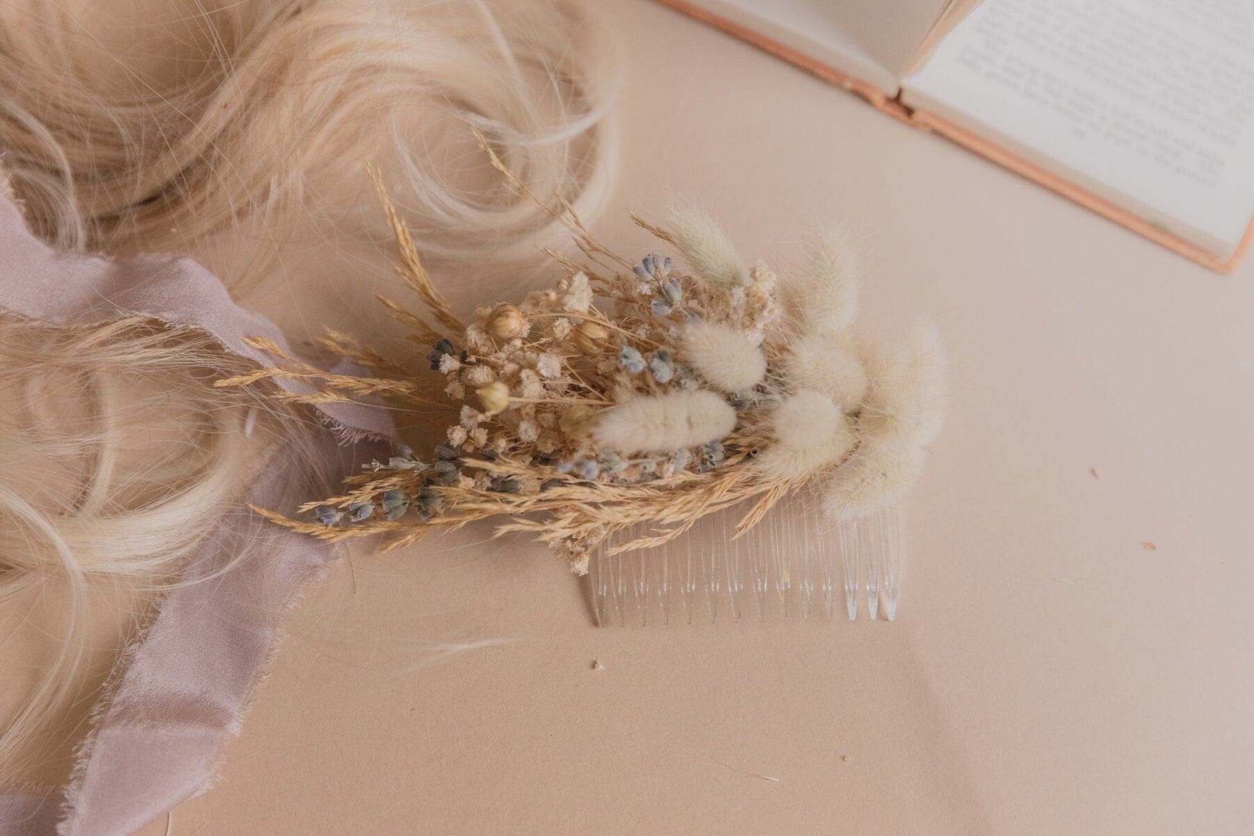 hiddenbotanicsweddings Bouquets Dried Flowers Bridal Bouquet - Lavender Purple & Cream No. 1