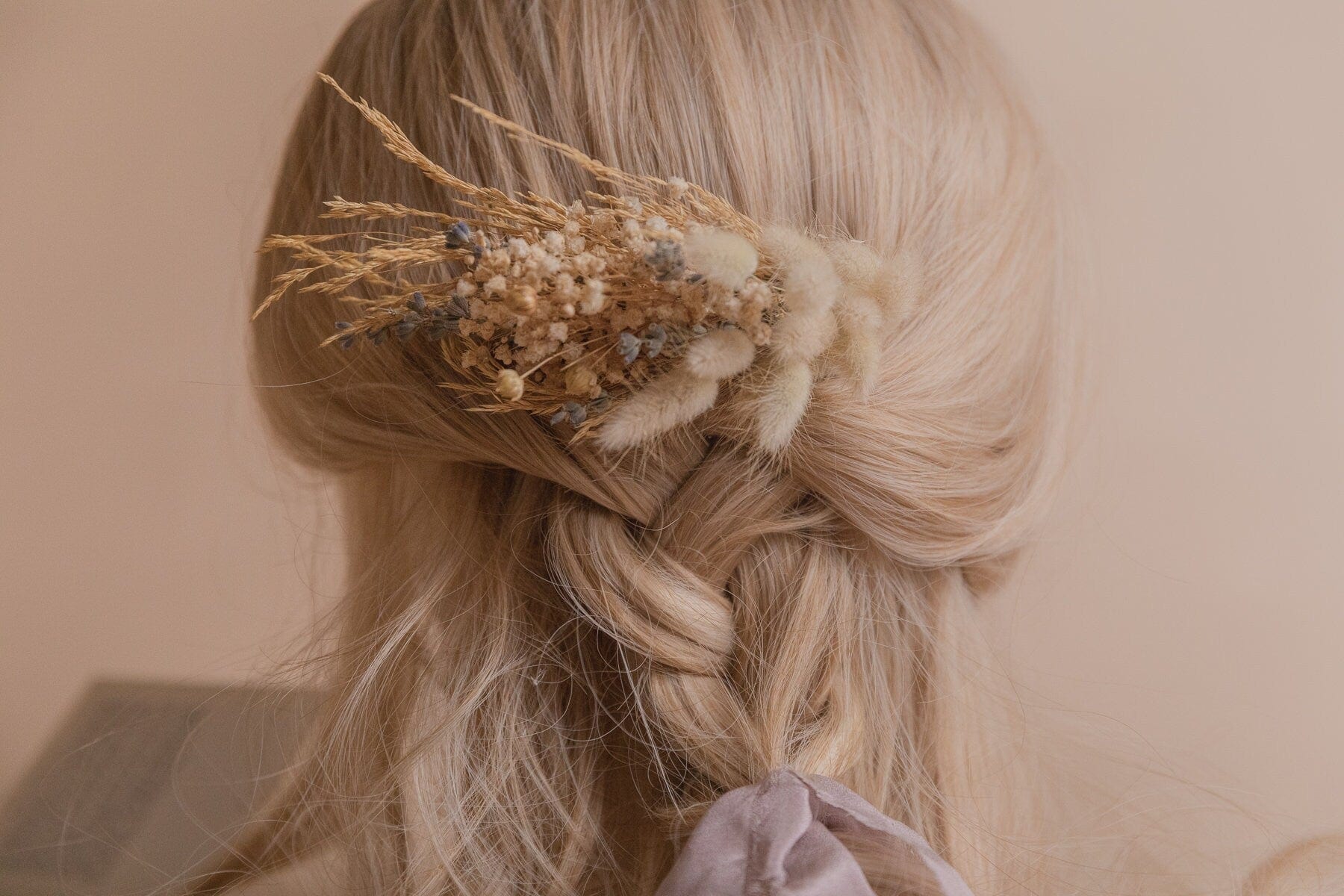hiddenbotanicsweddings Bouquets Dried Flowers Bridal Bouquet - Lavender Purple & Cream No. 1