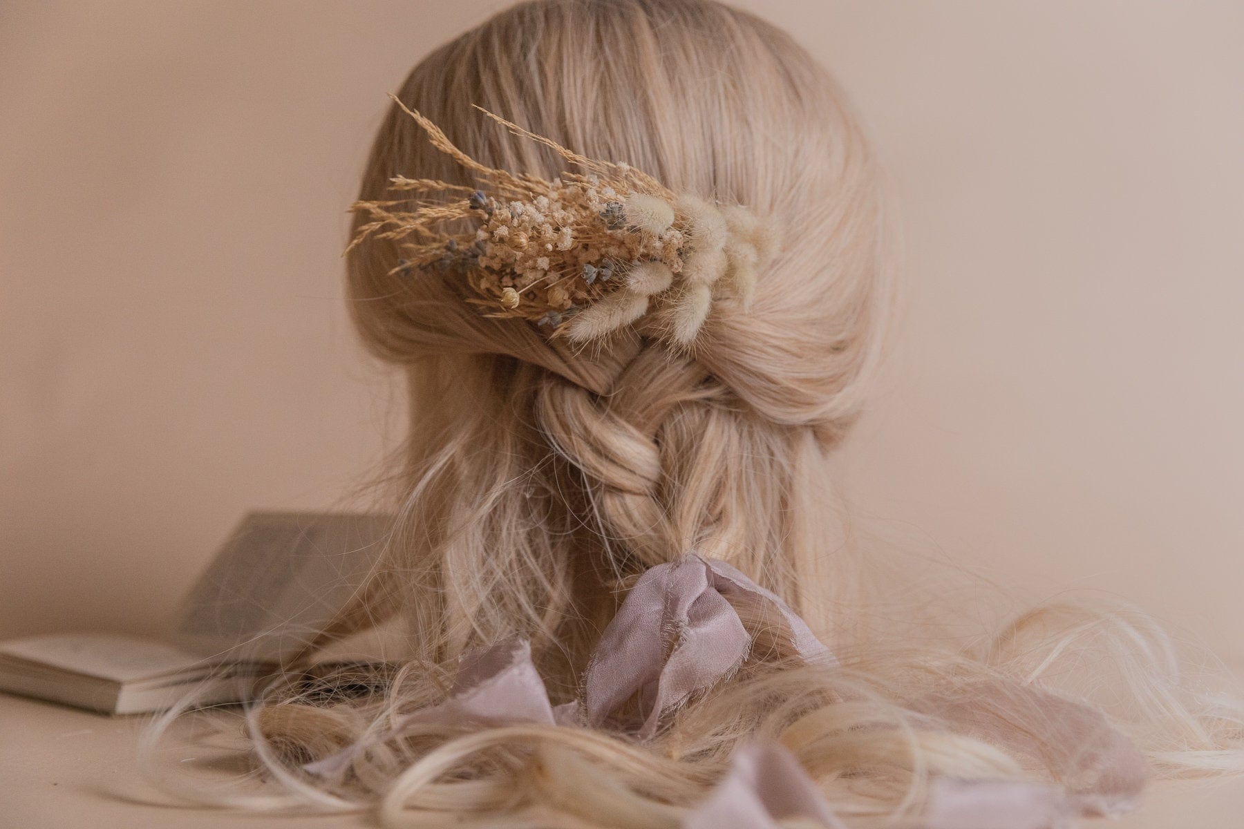 hiddenbotanicsweddings Bouquets Dried Flowers Bridal Bouquet - Lavender Purple & Cream No. 1