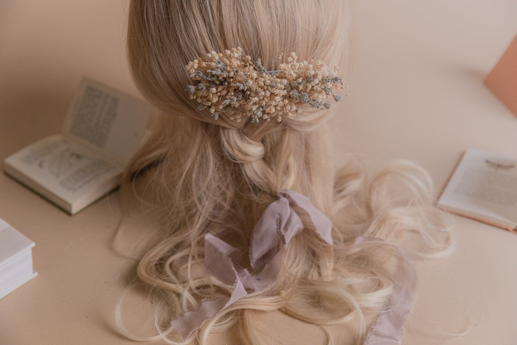 hiddenbotanicsweddings Bouquets Dried Flowers Bridal Bouquet - Lavender Purple & White No. 2