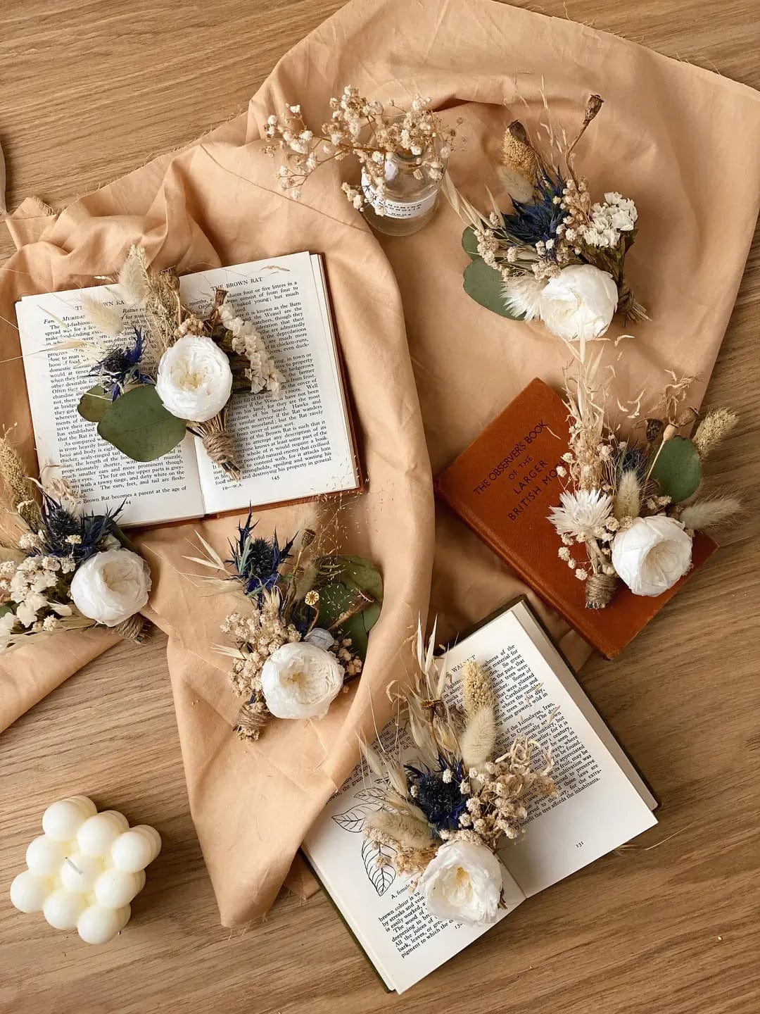hiddenbotanicsweddings Bouquets Dried Flowers Bridal Bouquet - Soft Green & Cream