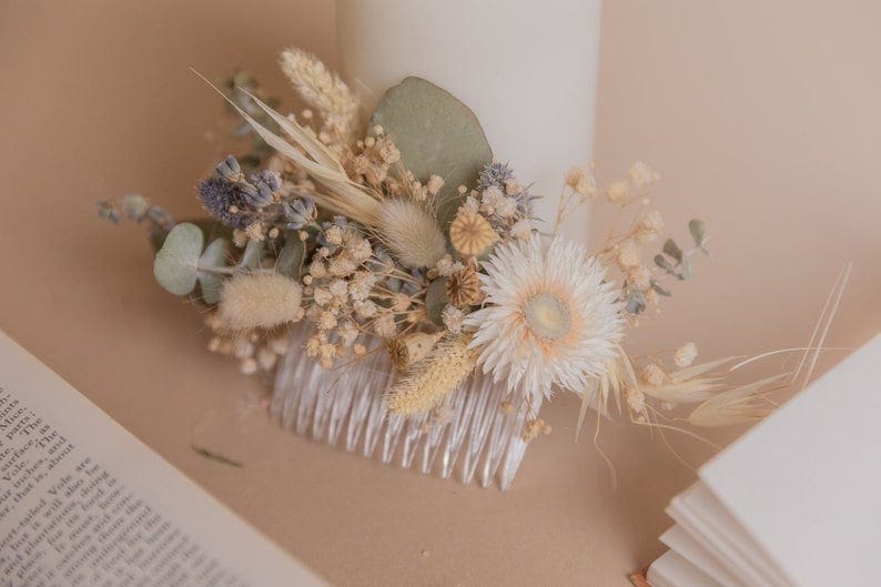 hiddenbotanicsweddings Bouquets Dried Flowers Bridal Bouquet - Soft Green & Cream